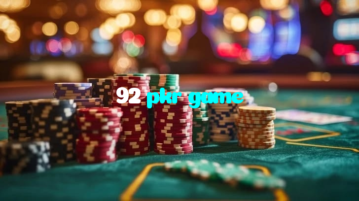92 pkr game casino presented on mobile device in Pakistan with slots and live games